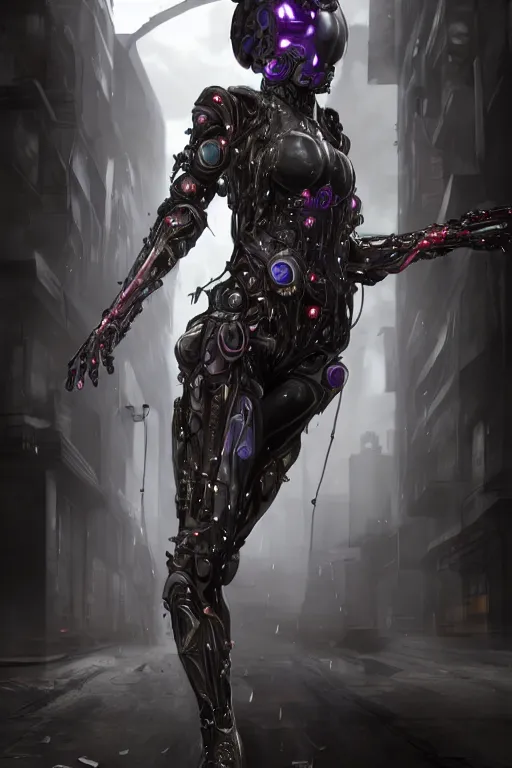 Image similar to a beautiful insufficently dressed metahuman biomechanical heavily cybered female shadowrunner fullbody portrait by echo chernik in the style of shadowrun returns pc game. 8k 3d realistic render. Dark atmosphere volumetric lighting. Cyberpunk feel. Hypermaximalist ultradetailed cinematic charachter concept art. Uncut, unzoom, centered, slightly distant, but clearly visible, feminine pose. Digital illustration. View from below