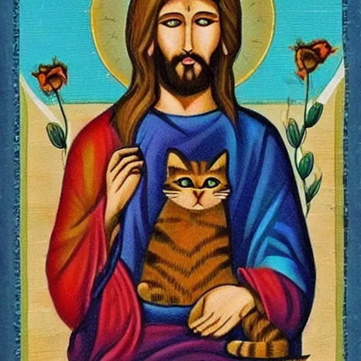 Prompt: cat jesus