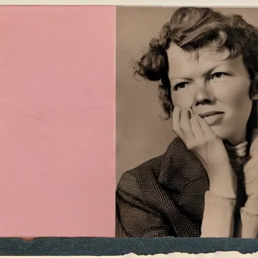 Prompt: amelia earhart in pink