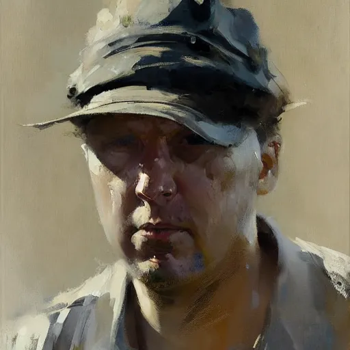 Image similar to face protrait of doug stanhope, jeremy mann painting