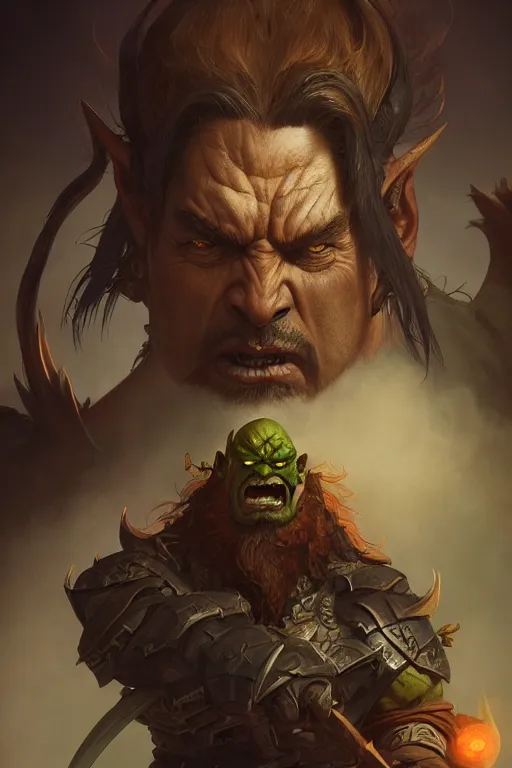 Prompt: photography of angry orc, deep focus, d & d, fantasy, intricate, elegant, highly detailed, digital painting, artstation, concept art, matte, sharp focus, illustration, hearthstone, art by artgerm and greg rutkowski and alphonse mucha