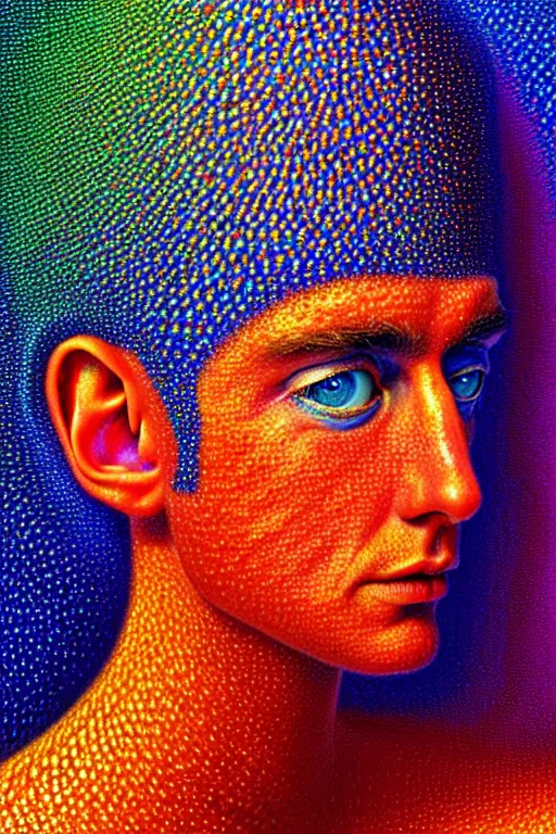 Prompt: hyperrealistic close-up pointillism psychedelic elf in another dimension!! highly detailed concept art eric zener elson peter cinematic hard synthweave lighting high angle hd 8k sharp shallow depth of field, inspired by David Paul Cronenberg and Zdzisław Beksiński