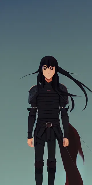 Prompt: A full body portrait of a male Knight of the Wind, long black hair, makoto shinkai, james gilleard, concept art, very detailed, tone mapping, matte painting