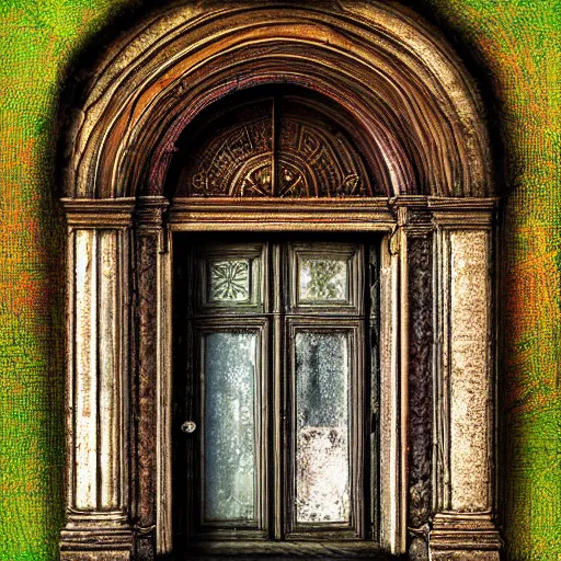 Image similar to Meadow. Ornate doorway with a portal to another dimension. Mixed media, Digital Art and AF-S NIKKOR 10-200mm F2.8G ED.