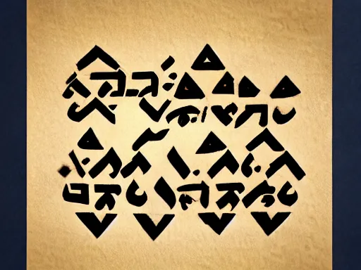 Image similar to constructed script inspired by hebrew and khmer