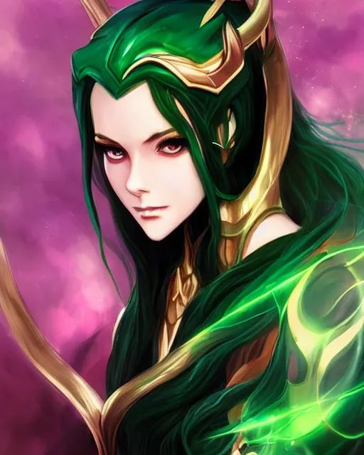 Female Loki anime character beautiful digital | Stable Diffusion | OpenArt