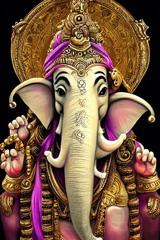 Image similar to ganesha, highly detailed, digital art, artstation, smooth, sharp focus, illustration, art by artgem