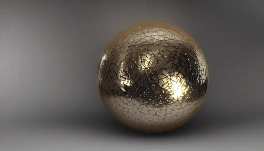 Prompt: metallic liquid sphere in fireplace, hyperdetailed, artstation, cgsociety, 8 k