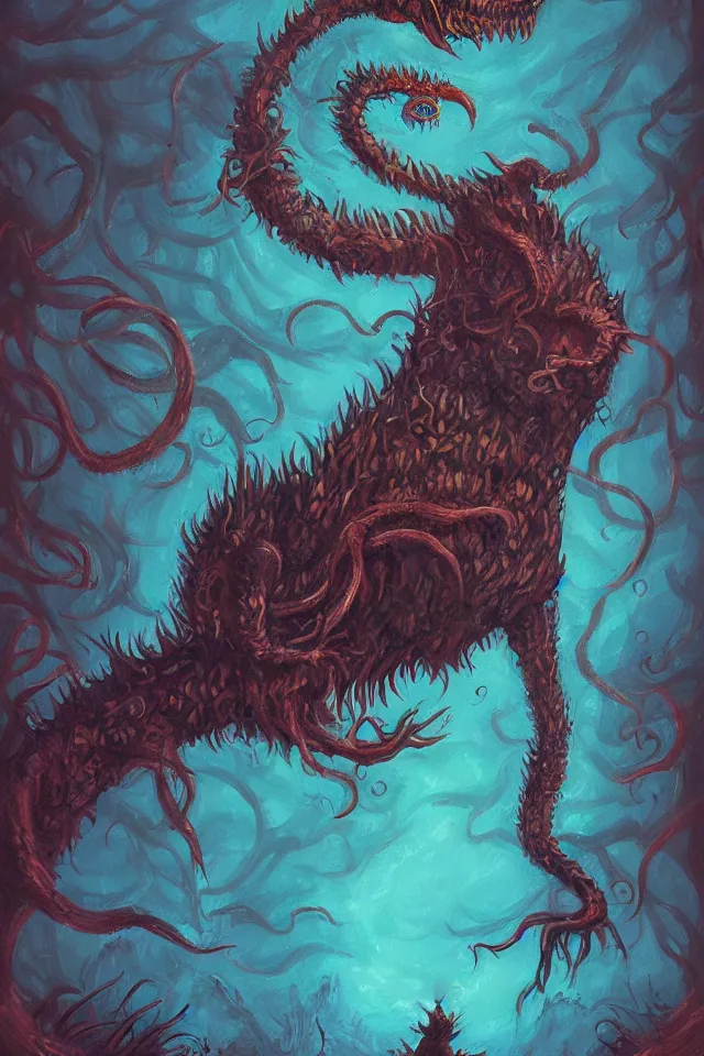 Prompt: worm monster by anato finnstark