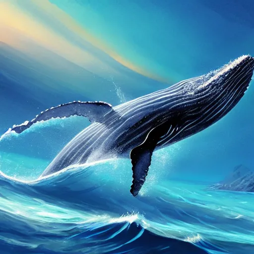 Prompt: a whale in the star ocean, by artem chebokha, digital 2 d paiting, 8 k