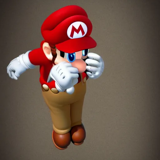 Image similar to mario but with real life human proportions