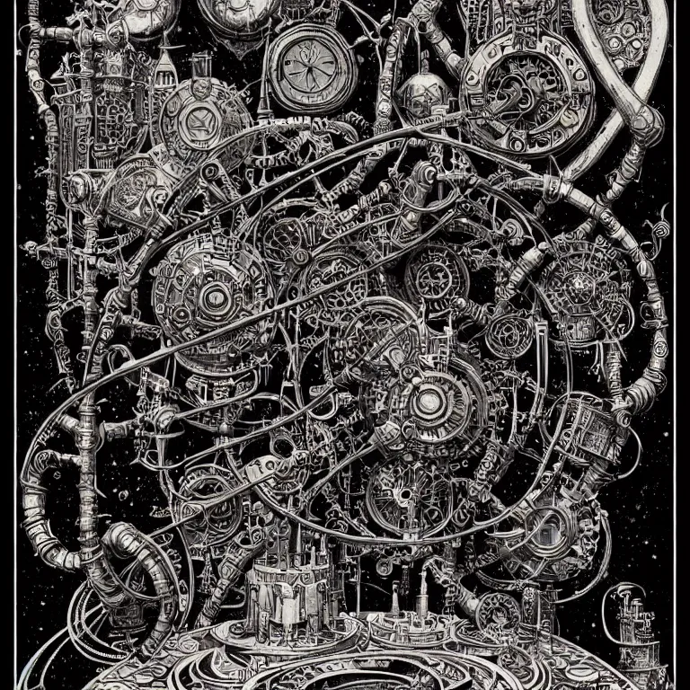 Image similar to ancient alchemist steampunk wizards laboratory, high details, intricately detailed, by vincent di fate, inking, 3 color screen print, masterpiece, trending on artstation, etching, sharp, details, hyper - detailed, hd, 4 k, 8 k