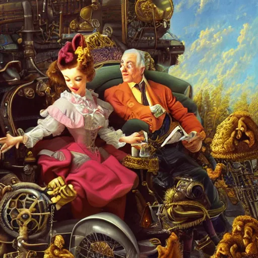 Prompt: giving advice for stock market, Realistic, Regal, Refined, Detailed Digital Art, Michael Cheval, Walt Disney (1937), François Boucher, Oil Painting, Steampunk, Highly Detailed, Cinematic Lighting, Unreal Engine, 8k