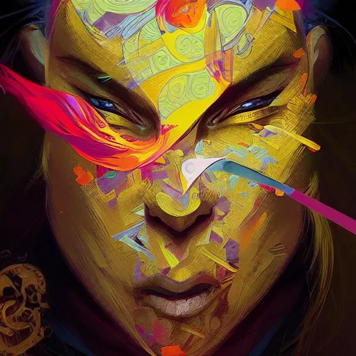 Image similar to modern ninja, colorful, surreal, dramatic lighting, face, detailed, intricate, elegant, highly detailed, digital painting, artstation, concept art, smooth, sharp focus, illustration, art by Sam Spratt, Dan Mumford, Artem Demura and Alphonse Mucha