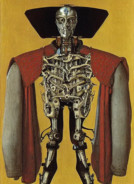 Image similar to cybernetic exoskeleton by Jan van Eyck