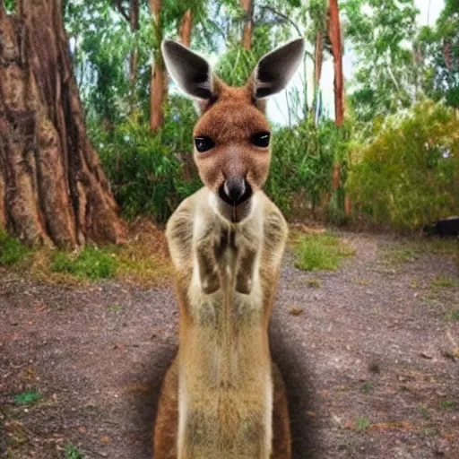 Prompt: kangaroo smoking weed last day on earth super real