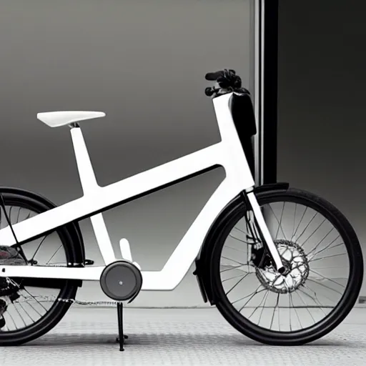 Image similar to jonathan ive dieter rams electric bike unboxing