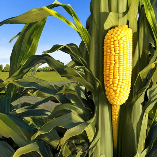 Image similar to corn king, 8k