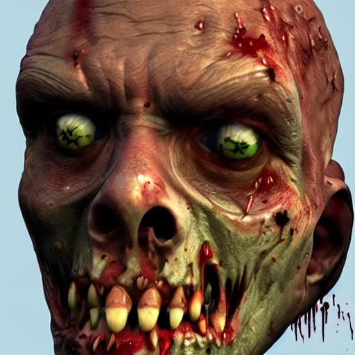 Image similar to zombie face closeup, 8k, realistic, extreme details, detailed, sharp