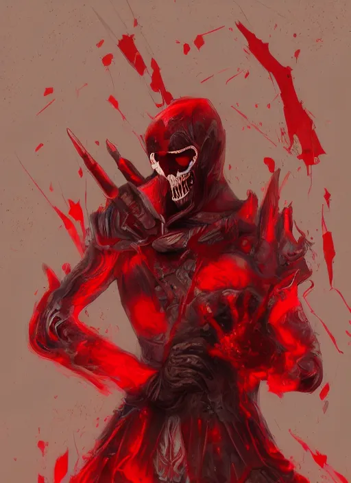 Image similar to Red Death, digital art, trending on Artstation
