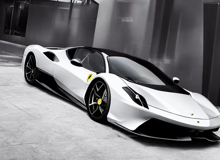 Prompt: cinematic photoshoot of clean modern hand crafted super futuristic tech ferrari car exterior pro display xpr luxury smooth color metal white silver with black leather padding well design ultrareallistic detailed high quality 8 k photorealistic ultra realistic