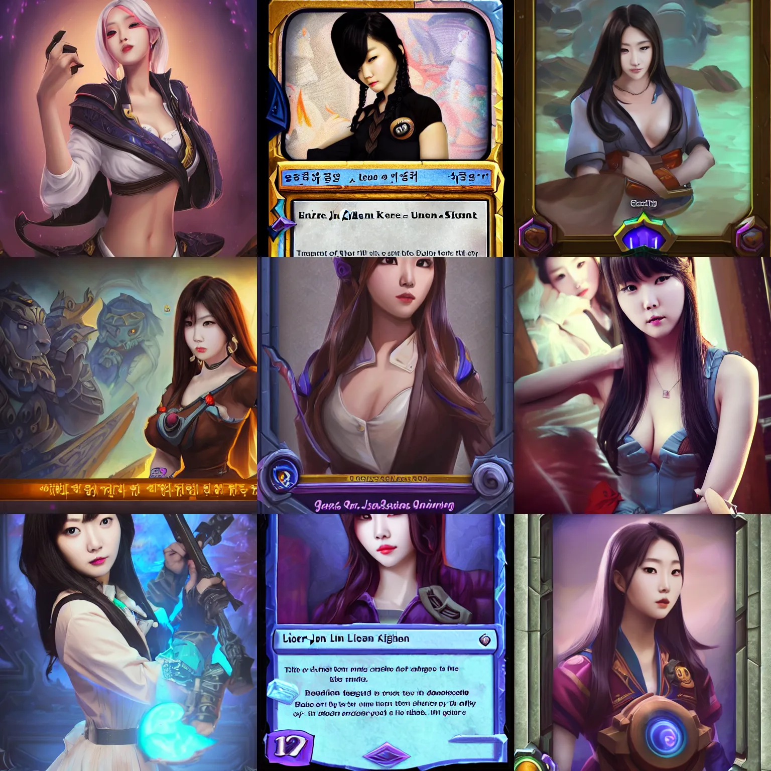 Prompt: lee jin - eun by blizzard hearthstone, rule of thirds, seductive look, beautiful
