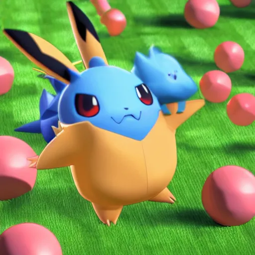 Image similar to pokemon that doesn't exist, 3 d rendered