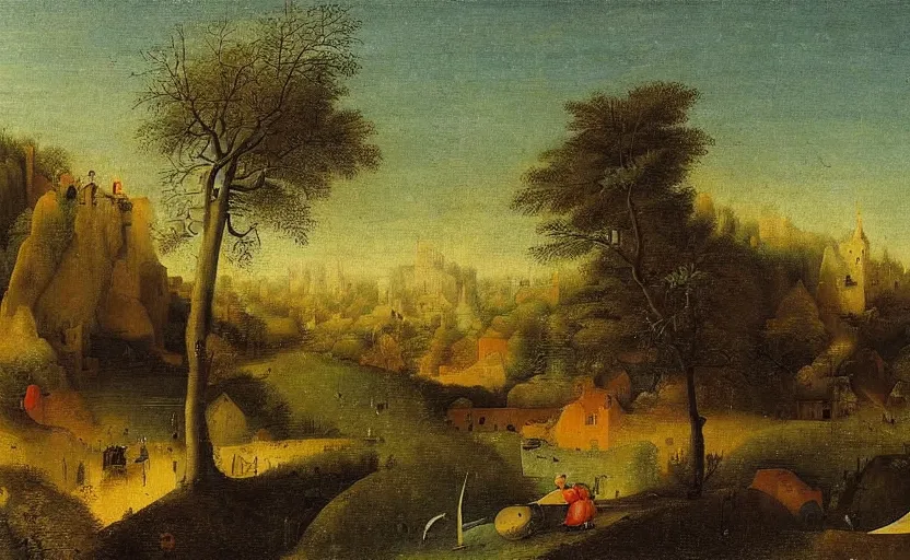 Image similar to beautiful landscape by Ieronim Bosch