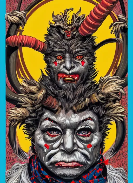 Image similar to krampus portrait by tristan eaton