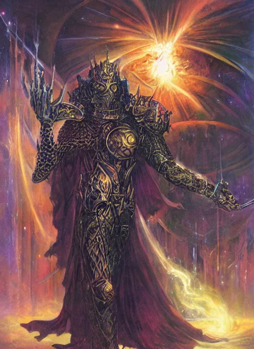 Prompt: dark cosmic king by wayne berlowe