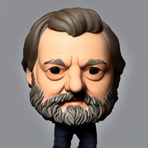 Prompt: slovenly slavoj zizek as a funko pop. 3 d render, 8 k, corona renderer, ray tracing