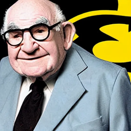 Image similar to ed asner as the batman