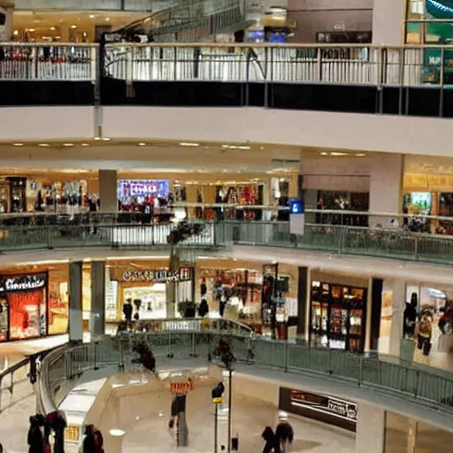 Prompt: photograph of a mall in america in 2 0 0 9