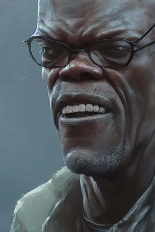 Prompt: samuel l. jackson as a zombie, artstation hd, cinematic lighting, greg rutkowski