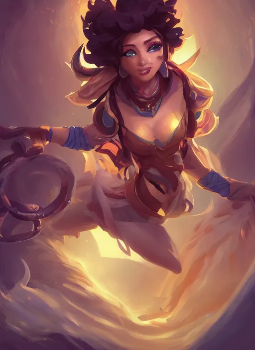 Prompt: zenra taliyah, from league of legends, o furo, ahekao, aokan, hyper detailed, digital art, overhead view, trending in artstation, studio quality, smooth render, unreal engine 5 rendered, octane rendered, art style by klimt and nixeu and ian sprigger and wlop and krenz cushart