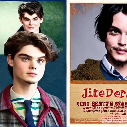 Image similar to character mix of Gilbert Blythe and johnny deep as college students