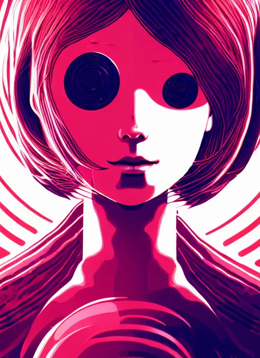 Prompt: highly detailed portrait of a hopeful pretty astronaut lady with a wavy blonde hair, by Barclay Shaw, 4k resolution, nier:automata inspired, bravely default inspired, vibrant but dreary but upflifting red, black and white color scheme!!! ((Space nebula background))