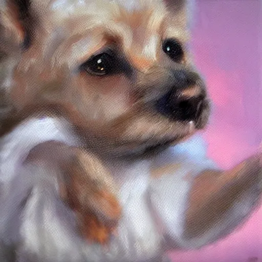 Prompt: the cuttest thing in the world. art by carl brenders. close up photo, warm light. extremely high detail