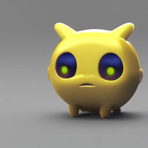 Image similar to portrait of a tamagotchi, 3 d render,