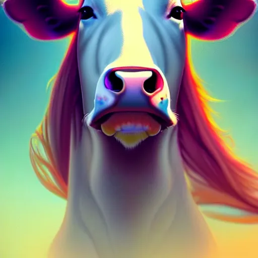 Prompt: epic professional digital art of 🐄👩‍🦽 🍁, best on artstation, cgsociety, wlop, cosmic, epic, stunning, gorgeous, much detail, much wow, masterpiece W 1024