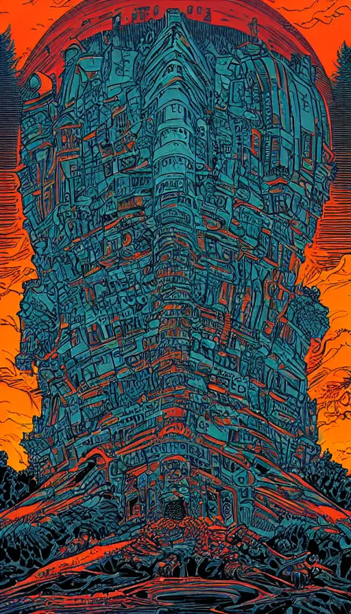 Image similar to the end of the world, by dan mumford