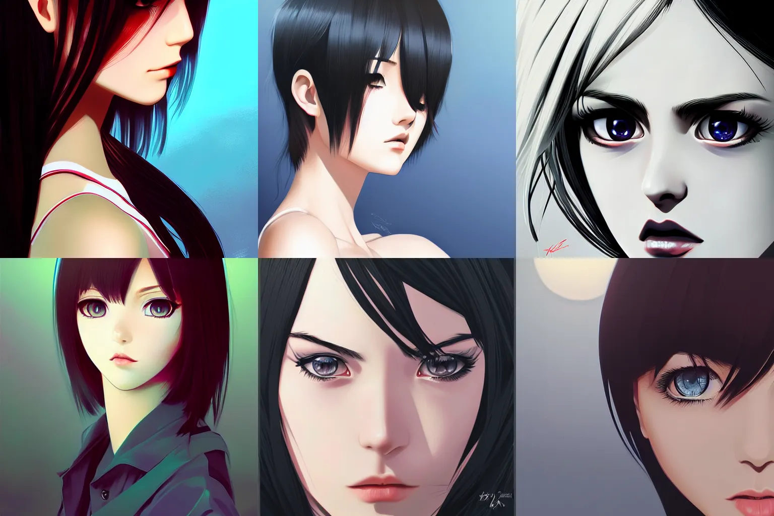 Prompt: a beautiful female eye by ilya kuvshinov