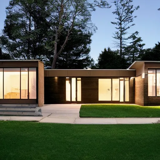 Image similar to late late modernist home, front house exterior photo