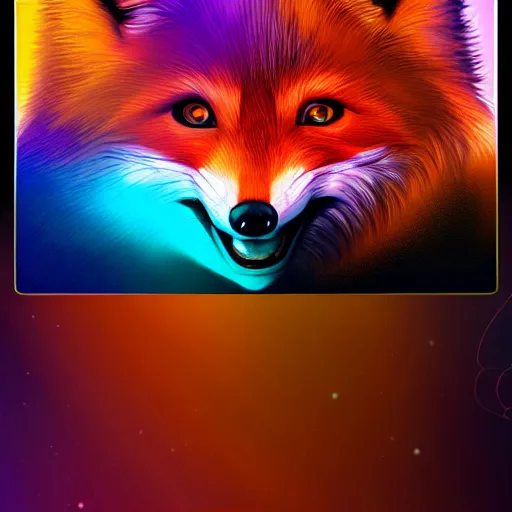 Prompt: digital orange fox, retrowave palette, digital world, highly detailed, electric breeze, anatomically correct vulpine, synth feel, fluffy face, ear floof, flowing fur, super realism, accurate animal imagery, 4 k digital art