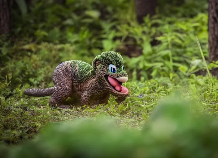 Image similar to wildlife photo of real life yoshi in the wild, 8 k, 8 5 mm f 5. 6