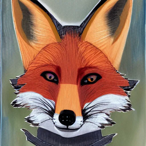 Prompt: a portrait of a fantasy fox