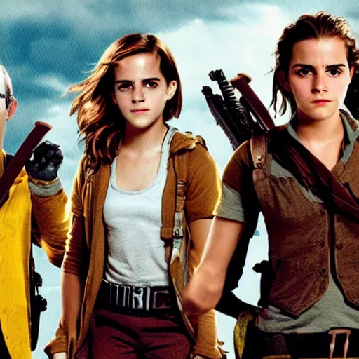 Prompt: Emma Watson as the newest member of the Teenage Mutant Ninja Turtles.