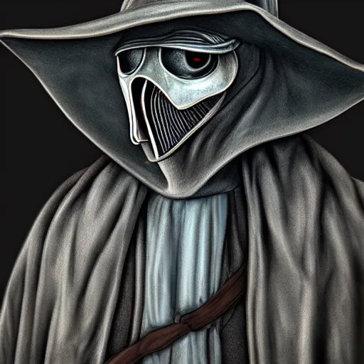 Prompt: very detailed and unbelievably creepy plague doctor 8 k hyperrealism