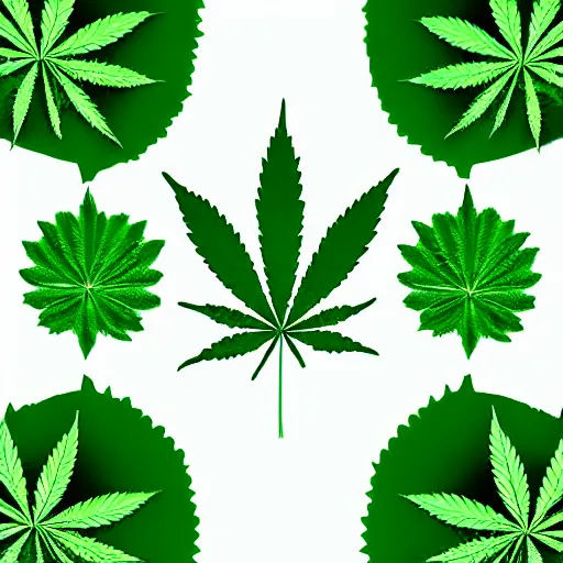 Prompt: one marijuana green leaf logo of a app simple back background digital art, minimal iphone app icon