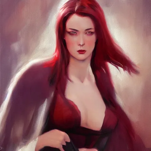 Image similar to a painting in the style of charlie bowater and in the style of robert mcginnis.